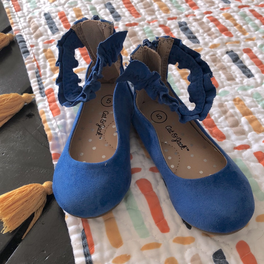 Cute Royal Blue Wrap Flats